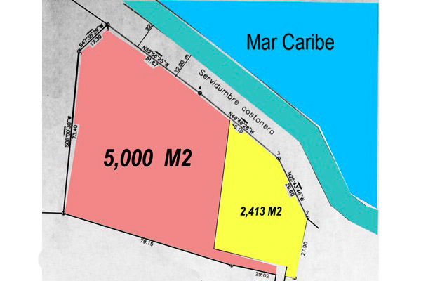 Frente al mar Caribe en Viento Frio